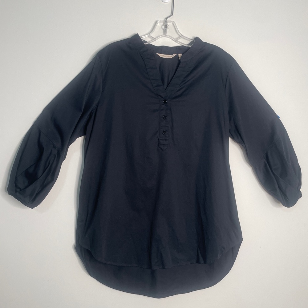 Soft Surrounding Classic Black Women's Pullover Blouse